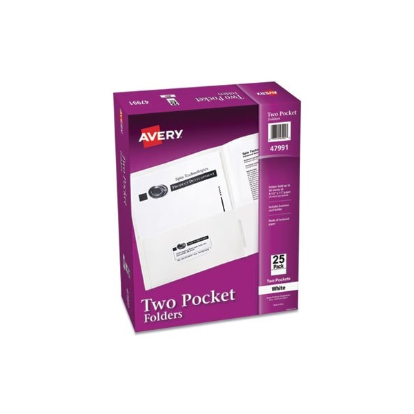 Avery Dennison PORTFOLIO, 2 PCKT 25, WHT 47991 - main